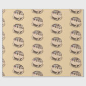 砂漠雨おもしろいカエル漫画イラストレーション ラッピングペーパー (フラット)