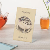 砂漠雨おもしろいカエル漫画イラストレーション 台座サイン (インサイチュ)