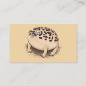 砂漠雨おもしろいカエル漫画イラストレーション 名刺 (裏面)