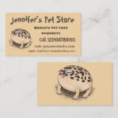 砂漠雨おもしろいカエル漫画イラストレーション 名刺 (正面/裏面)