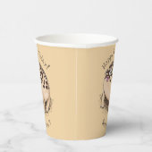 砂漠雨おもしろいカエル漫画イラストレーション 紙コップ (右)