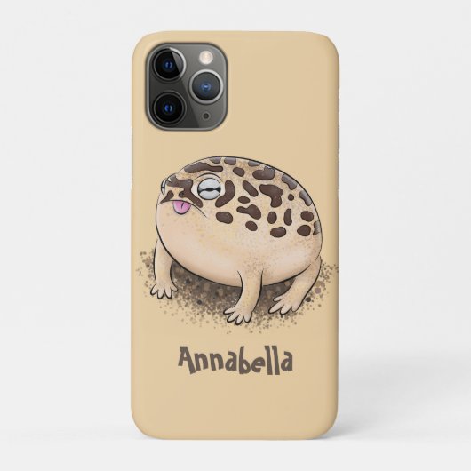 砂漠雨おもしろいカエル漫画イラストレーション Case-Mate iPhoneケース (裏)