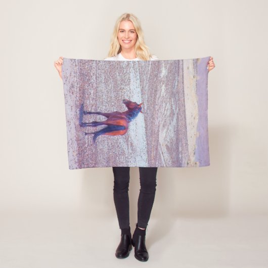 砂漠馬P8640 フリースブランケット (インサイチュ)