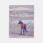 砂漠馬P8640 フリースブランケット (正面)