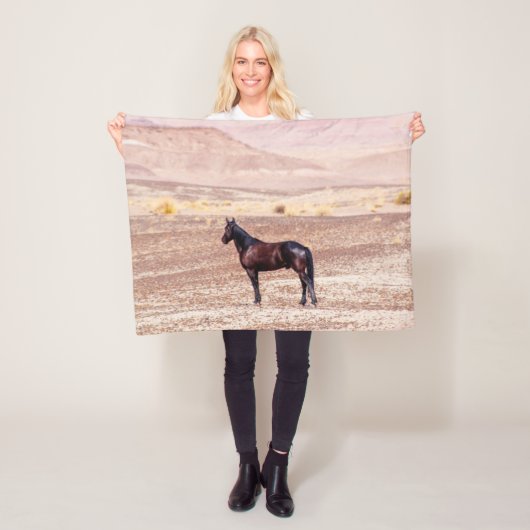 砂漠馬P8664 フリースブランケット (インサイチュ)