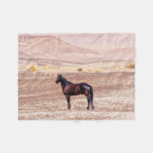 砂漠馬P8664 フリースブランケット (正面(横))