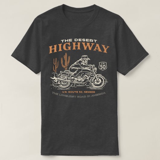 砂漠高速道路 Tシャツ (デザイン正面)