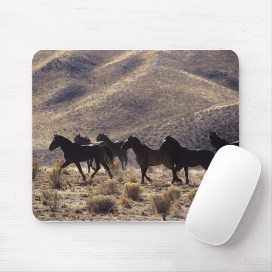 砂漠1の野生のムスタングの馬 マウスパッド (マウス)