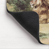 砂漠1834年のライオン マウスパッド (コーナー)