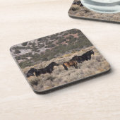 砂漠2の野生のムスタングの馬 コースター (左側)