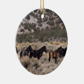 砂漠2の野生のムスタングの馬 セラミックオーナメント (右)