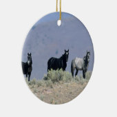 砂漠3の野生のムスタングの馬 セラミックオーナメント (右)