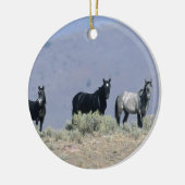 砂漠3の野生のムスタングの馬 セラミックオーナメント (左)