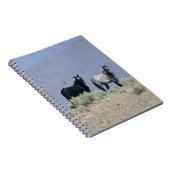 砂漠3の野生のムスタングの馬 ノートブック (右側)