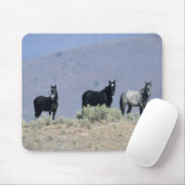 砂漠3の野生のムスタングの馬 マウスパッド (マウス)