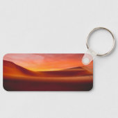砂漠 |の転が砂漠の風景 キーホルダー (正面)