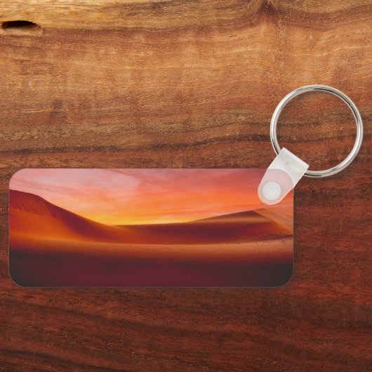 砂漠 |の転が砂漠の風景 キーホルダー (正面)