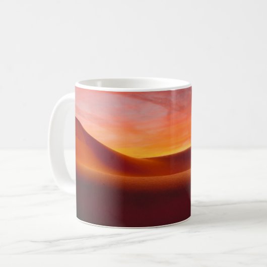 砂漠 |の転が砂漠の風景 コーヒーマグカップ (正面左)