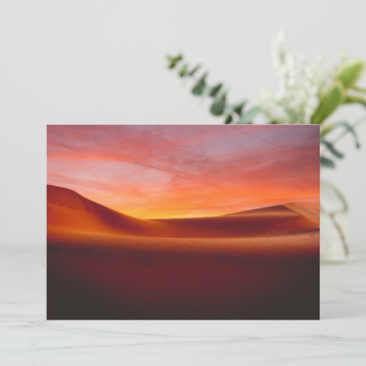 砂漠 |の転が砂漠の風景 サンキューカード (スタンド正面)