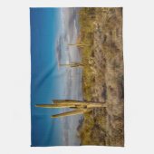 砂漠 |アリゾナ州，迷信山脈 キッチンタオル (縦)