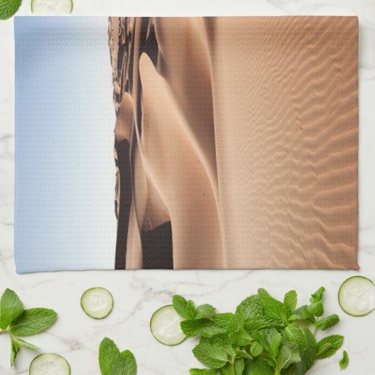 砂漠 |ア統一されたアラブ首長国連邦の砂丘 キッチンタオル (折り畳み)