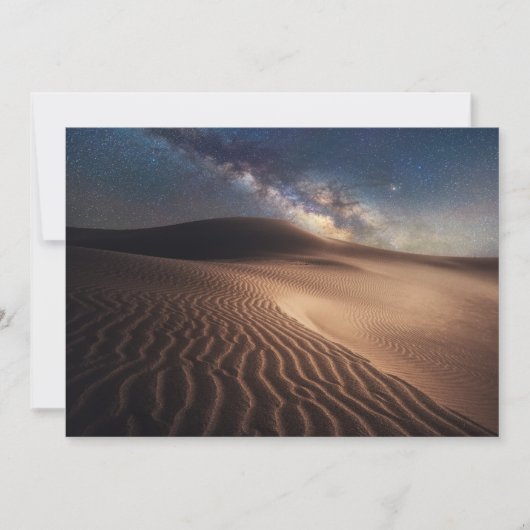 砂漠 |オルドスシティモンゴル中国 サンキューカード (正面)