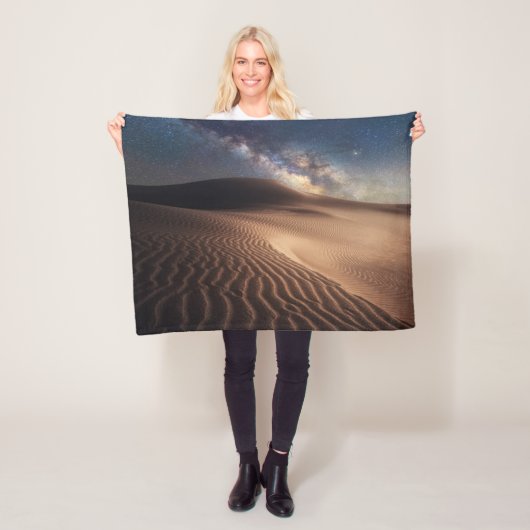 砂漠 |オルドスシティモンゴル中国 フリースブランケット (インサイチュ)