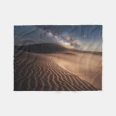 砂漠 |オルドスシティモンゴル中国 フリースブランケット (正面(横))