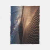 砂漠 |オルドスシティモンゴル中国 フリースブランケット (正面)