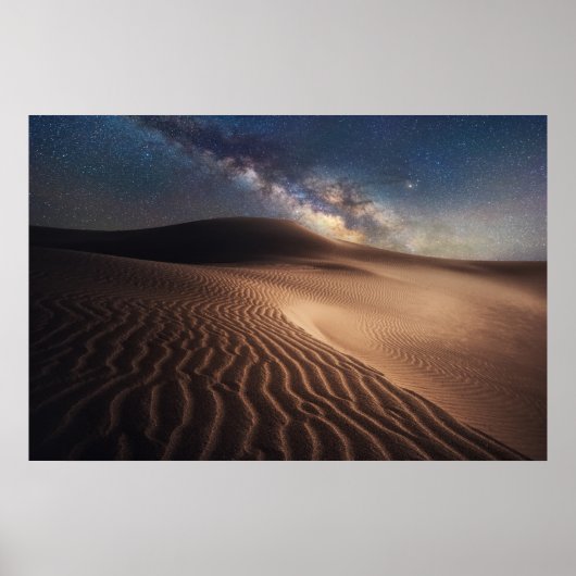 砂漠 |オルドスシティモンゴル中国 ポスター (正面)