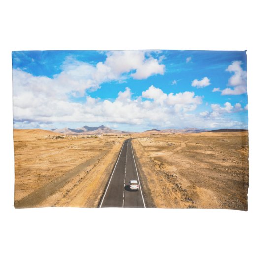 砂漠 |カナリア諸島,スペイン 枕カバー (正面)