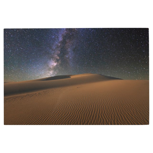 砂漠 |ゴビ砂漠（モンゴル） メタルプリント (正面)