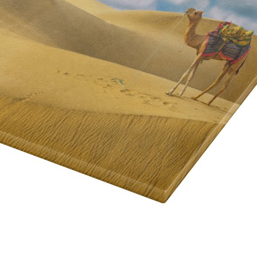 砂漠 |タールデザートラジャスターンインディアラクメル カッティングボード (角)