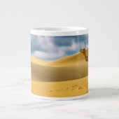 砂漠 |タールデザートラジャスターンインディアラクメル ジャンボコーヒーマグカップ (正面)