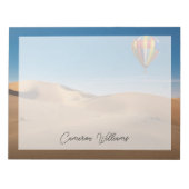 砂漠 |ドバイ砂漠の砂丘 ノートパッド (正面)