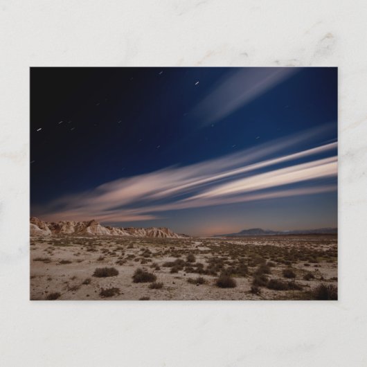 砂漠 |ナバラ・バルデナス砂漠の夜 ポストカード (正面)