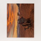 砂漠 |バクトリアン・ラクダ・エジプト・サンドデューン ジグソーパズル (縦)