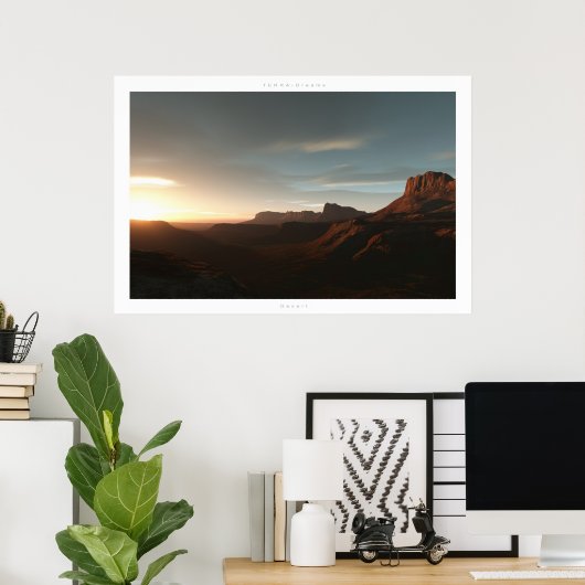 砂漠 ポスター (ホームオフィス)