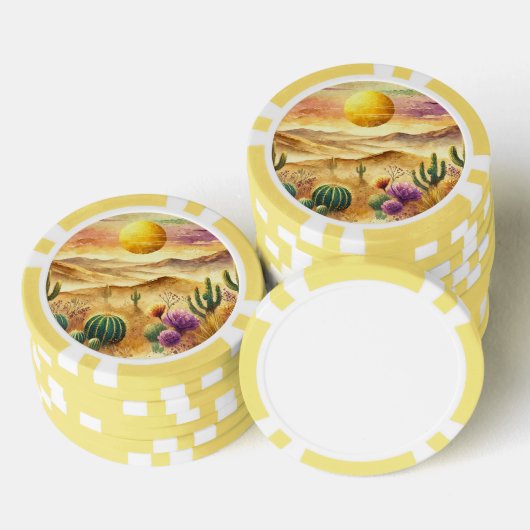 砂漠 ポーカーチップ (積み重ね)