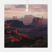 砂漠 |モニュメントバレーユタ – アリツィオナ ガラスオーナメント (裏面)