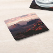 砂漠 |モニュメントバレーユタ – アリツィオナ スクエアペーパーコースター (アングル)