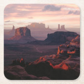 砂漠 |モニュメントバレーユタ – アリツィオナ スクエアペーパーコースター (正面)