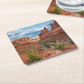 砂漠 |ユタ州アーチス国立公園 スクエアペーパーコースター (アングル)
