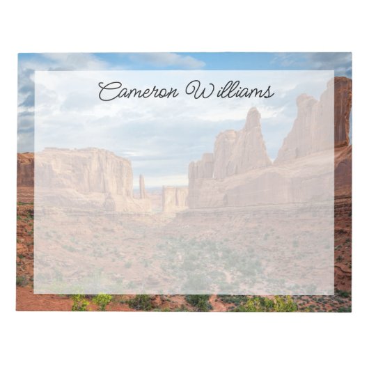 砂漠 |ユタ州アーチス国立公園 ノートパッド (正面)