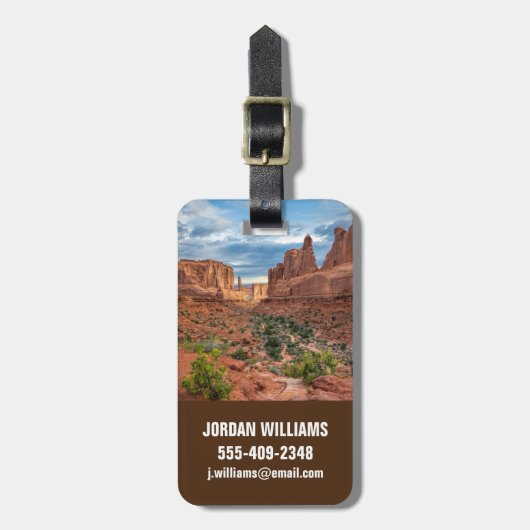 砂漠 |ユタ州アーチス国立公園 ラゲッジタグ (正面縦)