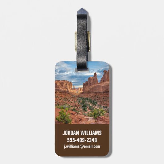 砂漠 |ユタ州アーチス国立公園 ラゲッジタグ (裏面縦)