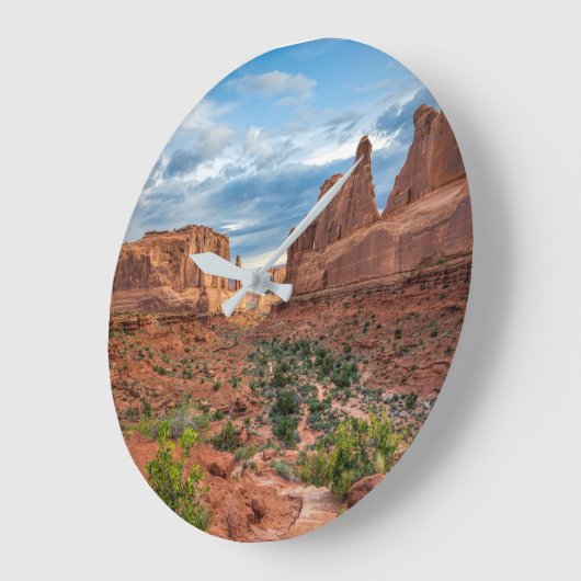 砂漠 |ユタ州アーチス国立公園 ラージ壁時計 (傾斜)