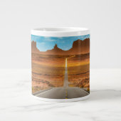 砂漠 |ユタ州モニュメントバレー ジャンボコーヒーマグカップ (正面)