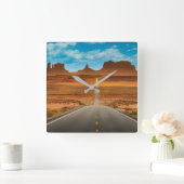 砂漠 |ユタ州モニュメントバレー スクエア壁時計 (ホーム)