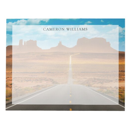 砂漠 |ユタ州モニュメントバレー ノートパッド (正面)